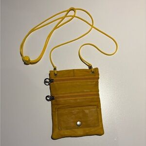Yellow Crossbody Leather Bag